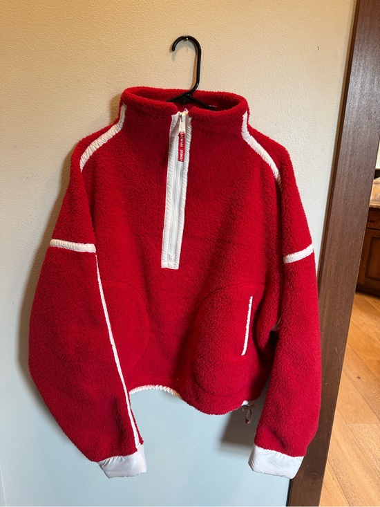 Free People Jackets & Blazers - Free people red Mountain High half zip fleece
